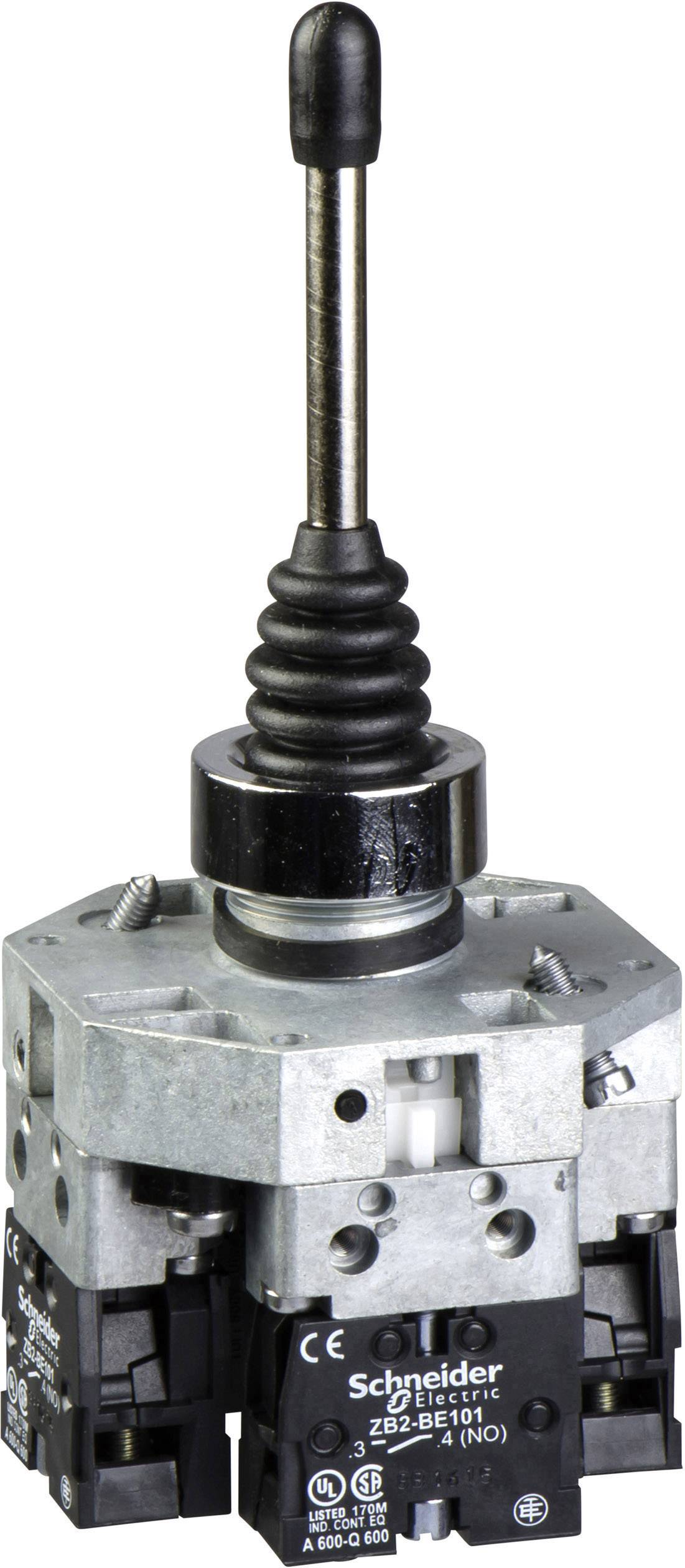 Ein Joystick-Steuerschalter von Schneider Electric, Modellbezeichnung 'ZB2-BE101'. Geeignet für industrielle Steuergeräte.