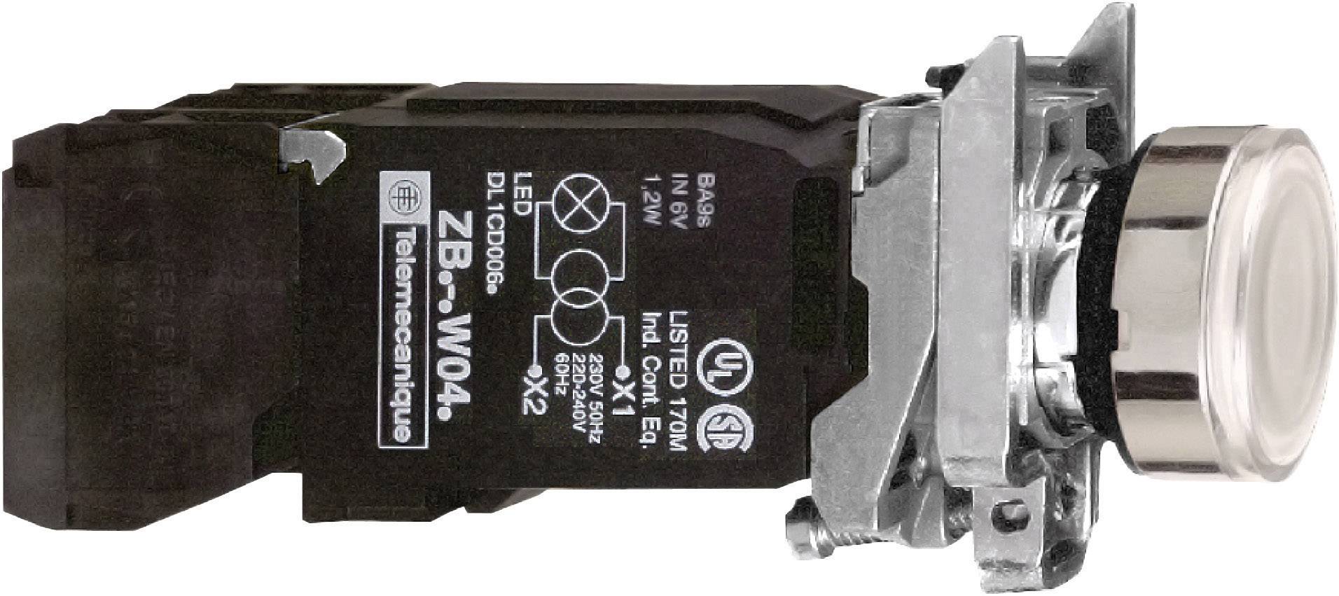 Schneider Electric XB4BW3135 XB4BW3135 Leuchtdrucktaster 600V 6A tastend (L x B x H) 101 x 30 x 47mm IP66, IP67, IP69, IP69K 1St.