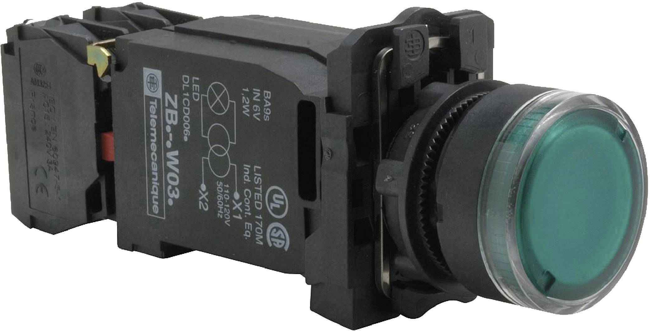 Schneider Electric XB5AW3345 XB5AW3345 Leuchtdrucktaster 600V 6A tastend (L x B x H) 101 x 30 x 42mm IP66, IP67, IP69, IP69K 1St.