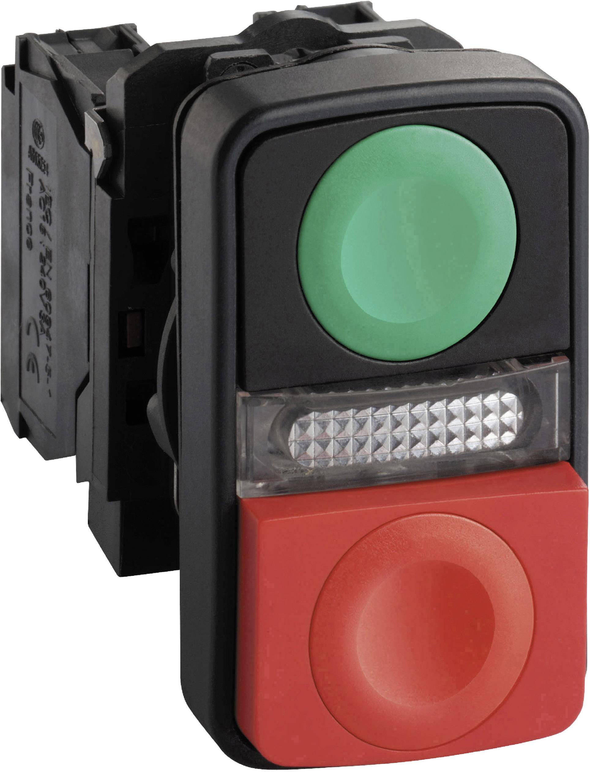 Schneider Electric XB5AW73731B5 XB5AW73731B5 Leucht-Doppeldrucktaster 600V 6A tastend IP66, IP69, IP69K 1St.