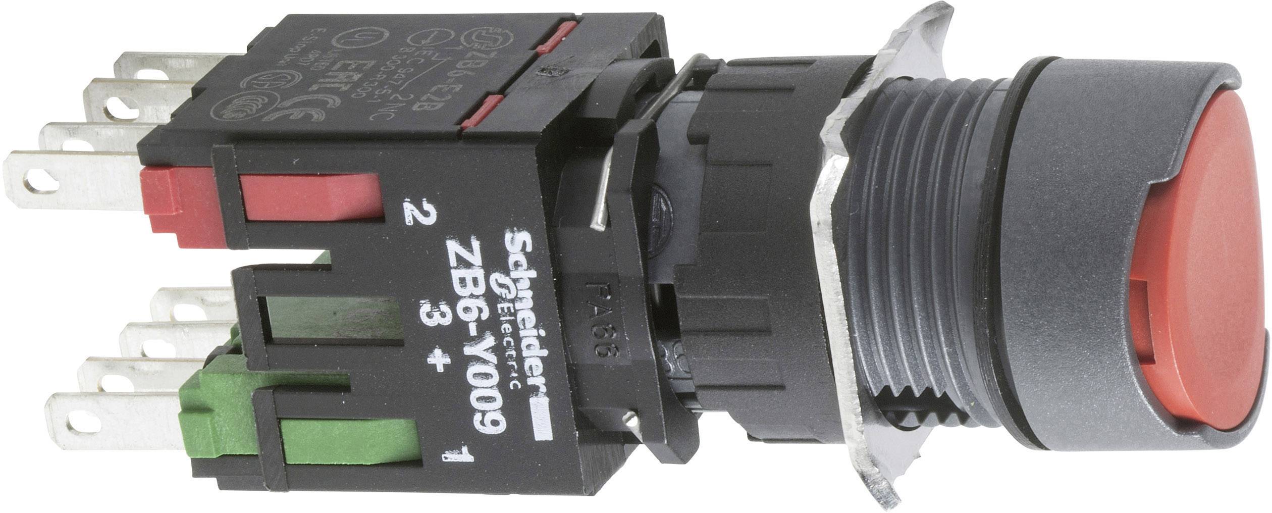 Schneider Electric XB6AA42B XB6AA42B Drucktaster 250V 3A tastend (L x B x H) 57 x 18 x 18mm IP65 1St.