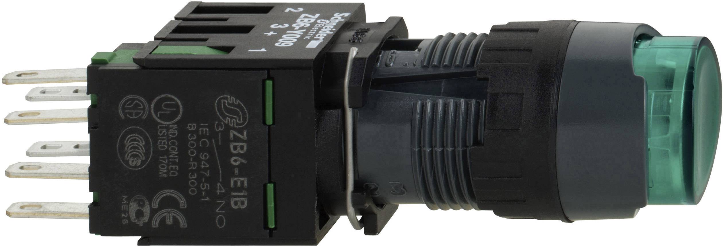 Schneider Electric XB6AE3B1B XB6AE3B1B Leuchtdrucktaster 250V 3A tastend (L x B x H) 57 x 18 x 18mm IP65 1St.