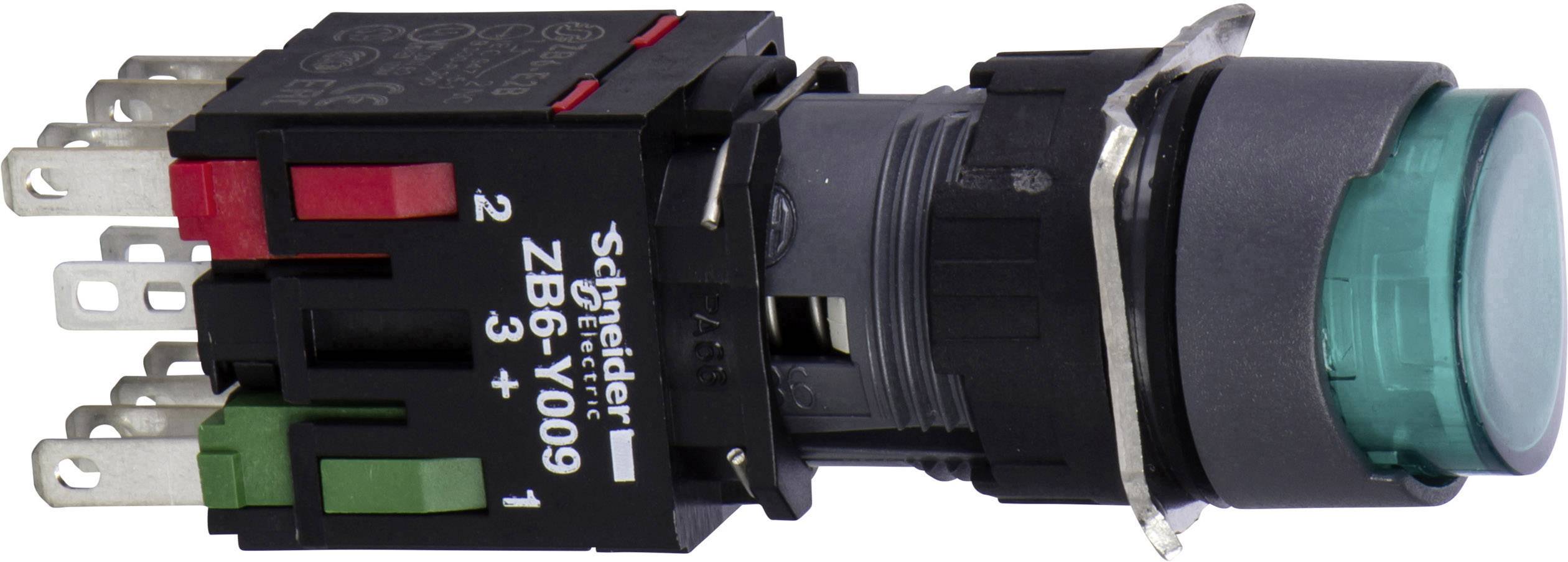 Schneider Electric XB6AE3B5B XB6AE3B5B Leuchtdrucktaster 250V 3A tastend (L x B x H) 57 x 18 x 18mm IP65 1St.