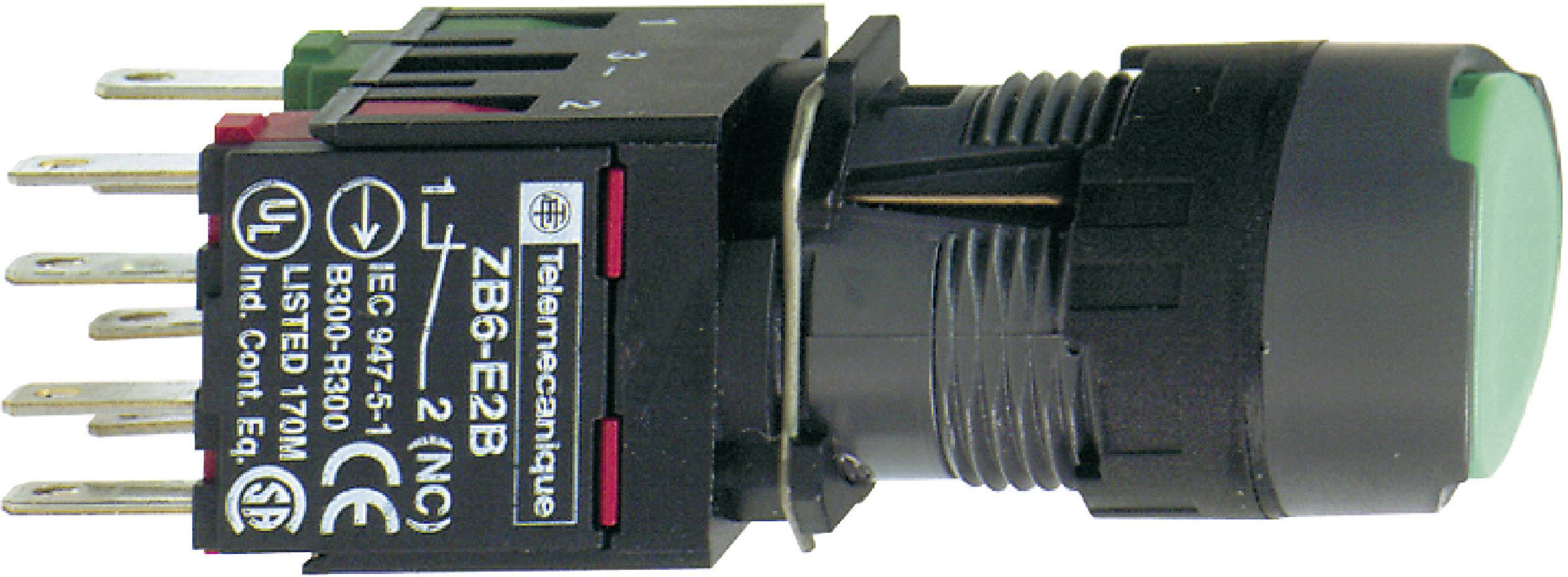 Schneider Electric XB6AF3B5B XB6AF3B5B Leuchtdrucktaster 250 V 3 A tastend (L x B x H) 57 x 18 x 18 mm IP65 4 St.