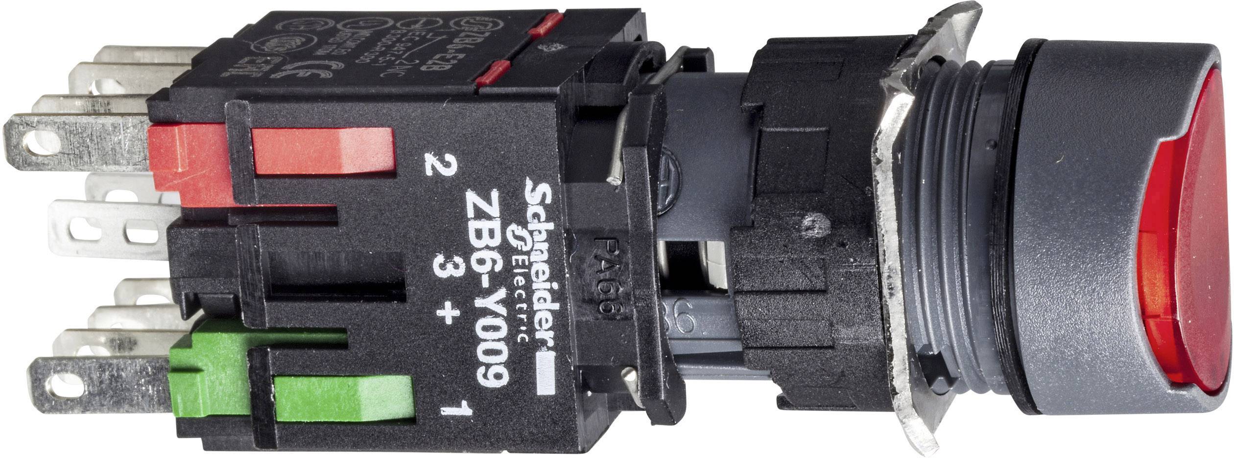 Schneider Electric XB6AW4B2B XB6AW4B2B Leuchtdrucktaster 250V 3A tastend (L x B x H) 57 x 18 x 18mm IP65 1St.