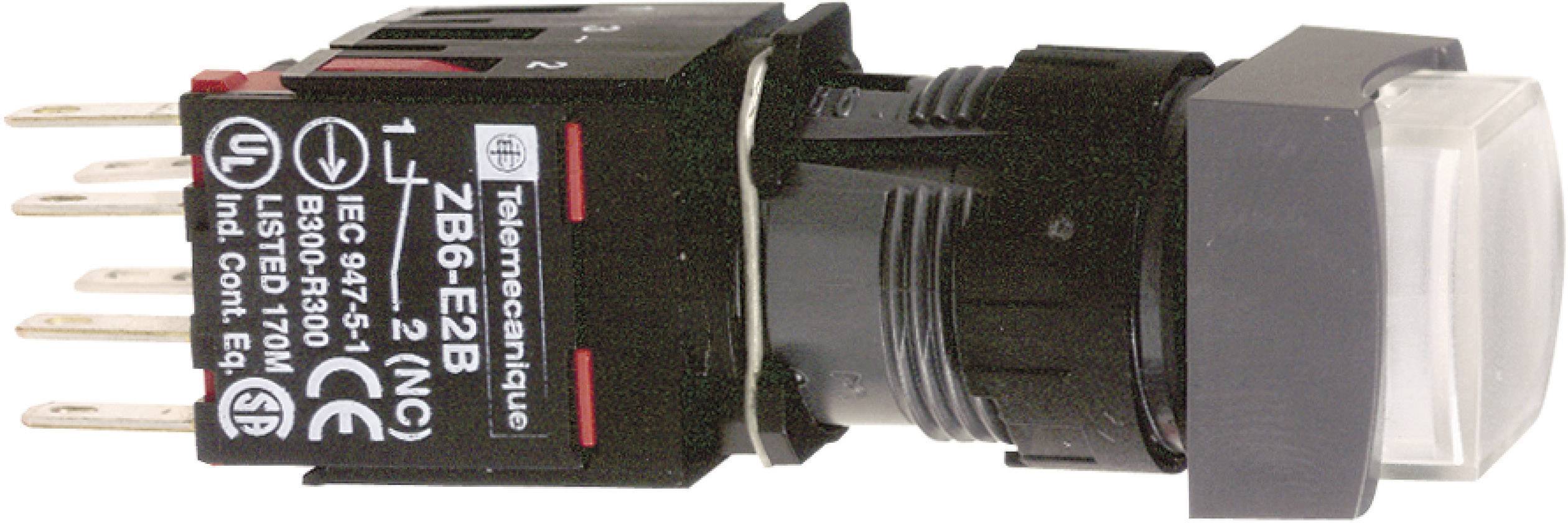 Schneider Electric XB6CE1B5B XB6CE1B5B Leuchtdrucktaster 250V 3A tastend (L x B x H) 57 x 18 x 18mm IP65 1St.