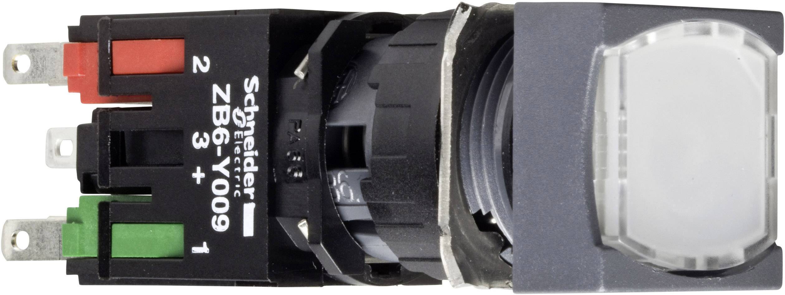 Schneider Electric XB6CW1B1B XB6CW1B1B Leuchtdrucktaster 250V 3A tastend (L x B x H) 57 x 18 x 18mm IP65 1St.