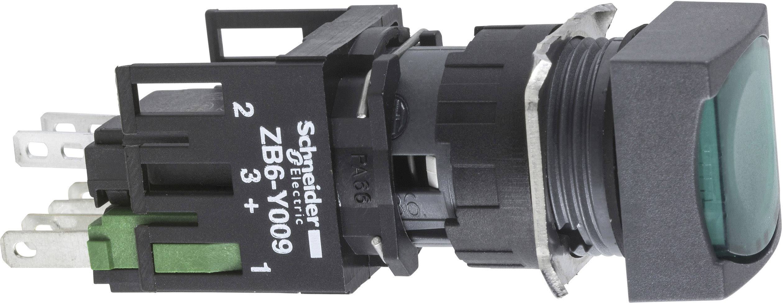 Schneider Electric XB6CW3B5B XB6CW3B5B Leuchtdrucktaster 250V 3A tastend (L x B x H) 57 x 18 x 18mm IP65 1St.