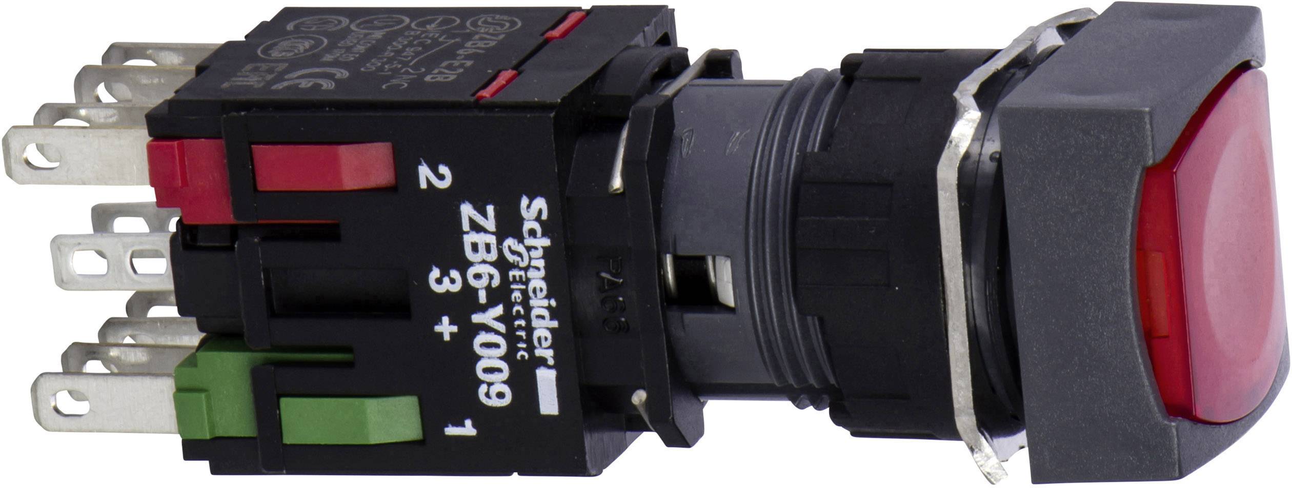 Schneider Electric XB6CW4B5B XB6CW4B5B Leuchtdrucktaster 250V 3A tastend (L x B x H) 57 x 18 x 18mm IP65 1St.