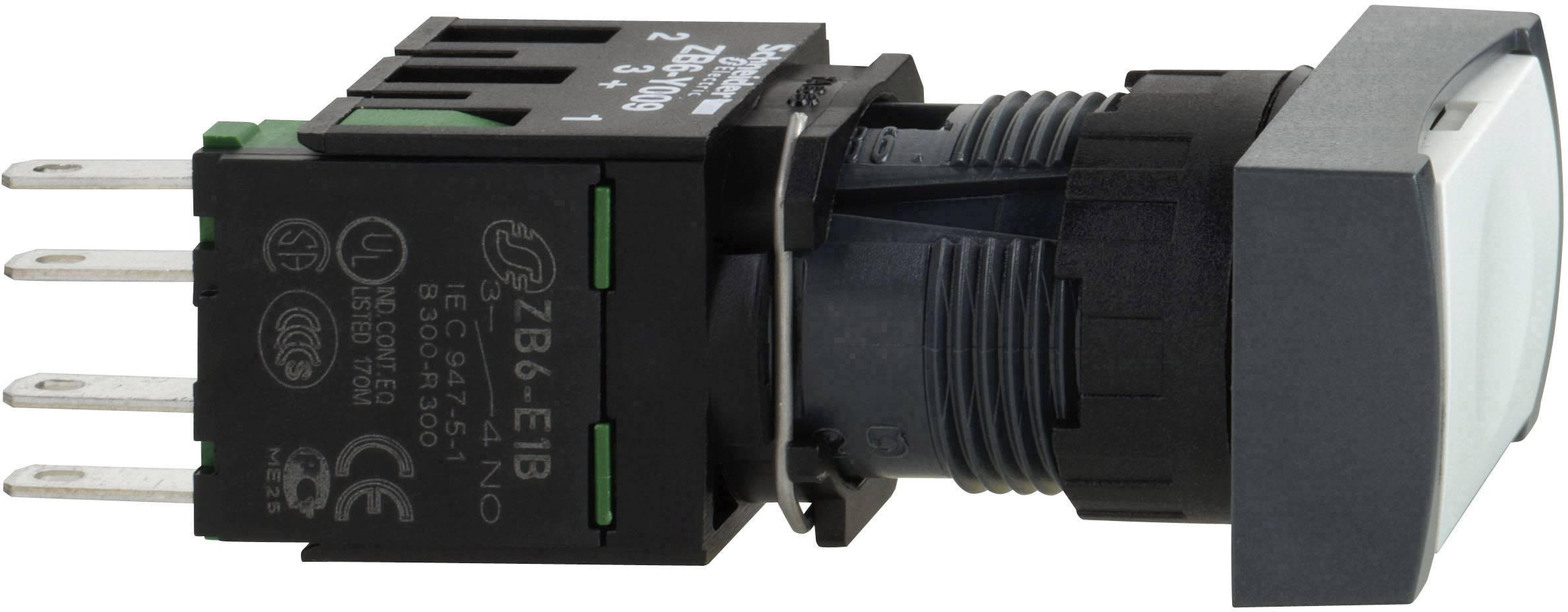 Schneider Electric XB6DA11B XB6DA11B Drucktaster 250V 3A tastend (L x B x H) 57 x 18 x 18mm IP65 1St.