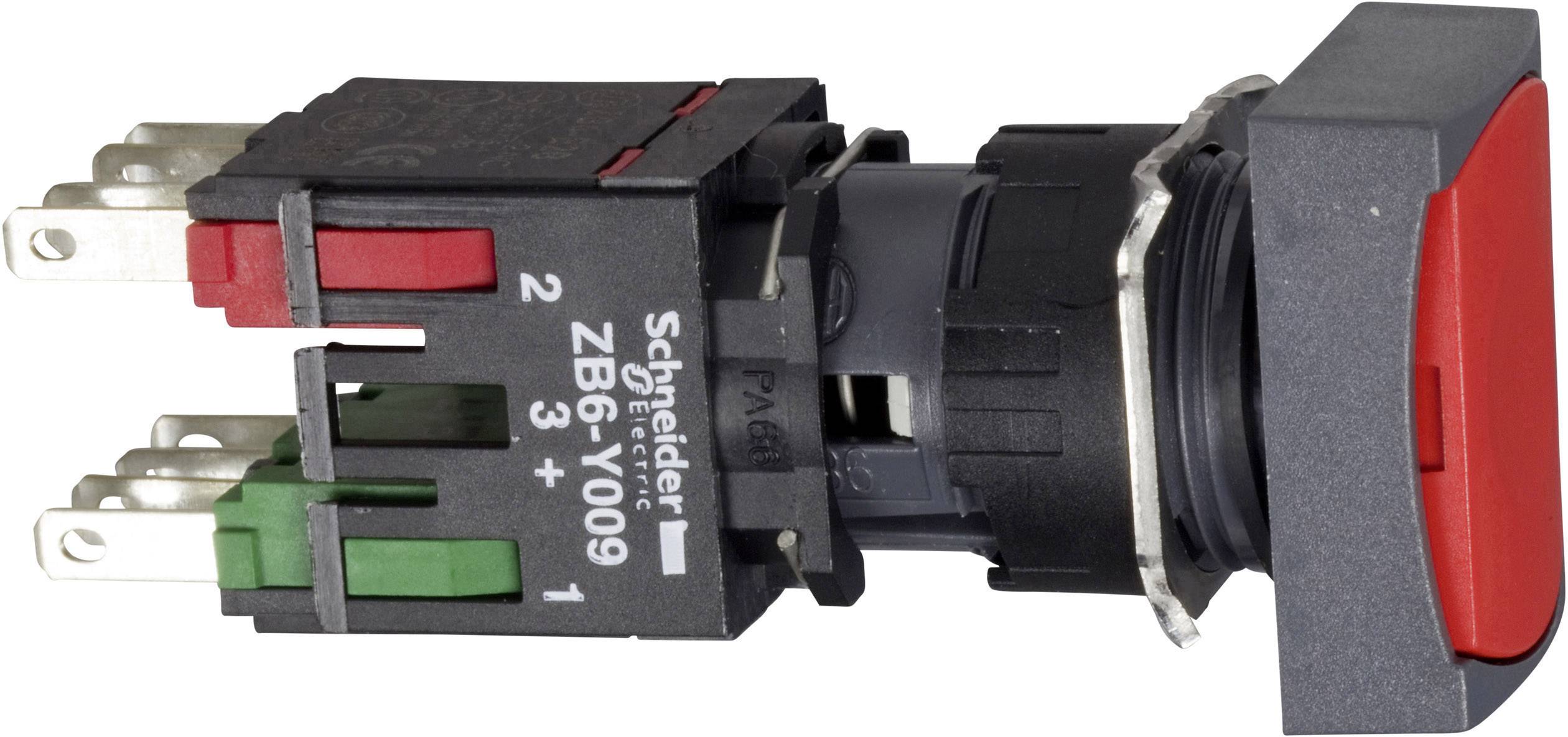 Schneider Electric XB6DA45B XB6DA45B Drucktaster 250V 3A tastend (L x B x H) 57 x 24 x 18mm IP65 1St.