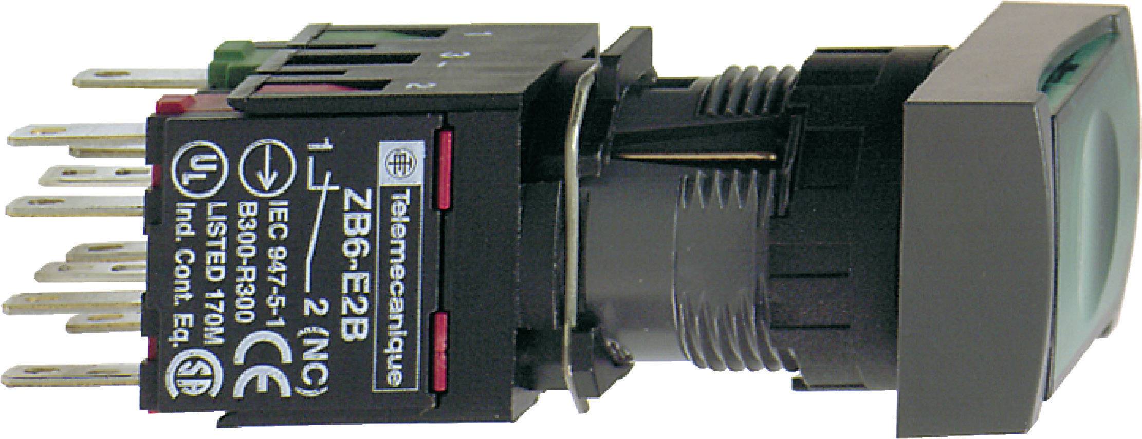 Schneider Electric XB6DW3B5B XB6DW3B5B Leuchtdrucktaster 250V 3A tastend (L x B x H) 57 x 24 x 18mm IP65 1St.