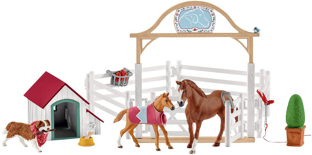 Schleich Horse Club Hannahs Gastpferde mit Hündin Ruby 42458