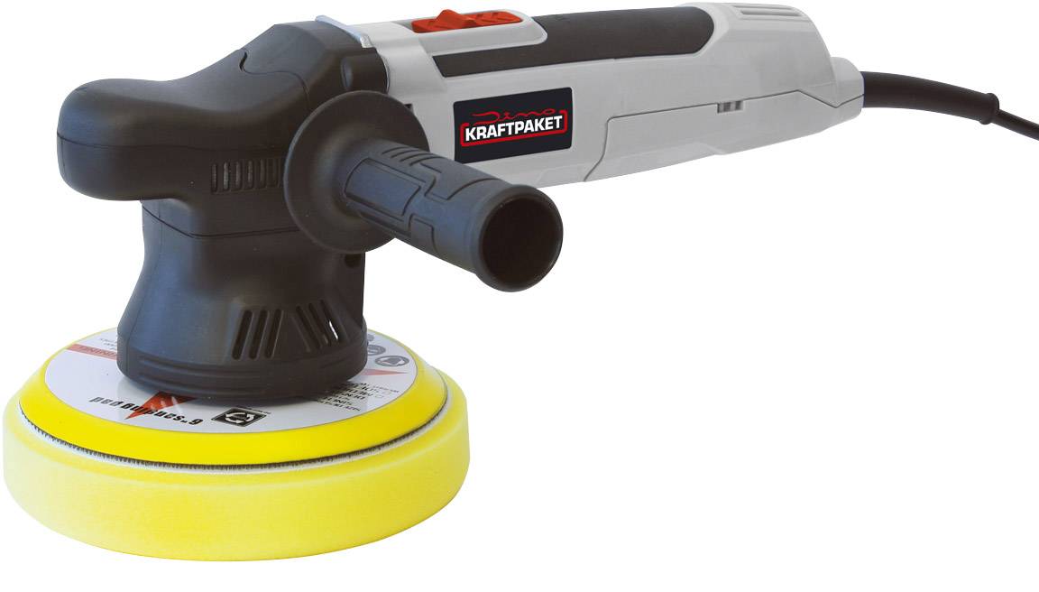 Dino KRAFTPAKET Exzenterpoliermaschine 230V 650W 1600 - 6400 U/min 125/150mm 9mm Hub 640296 Exzenterpoliermaschine 230V 650W 1600