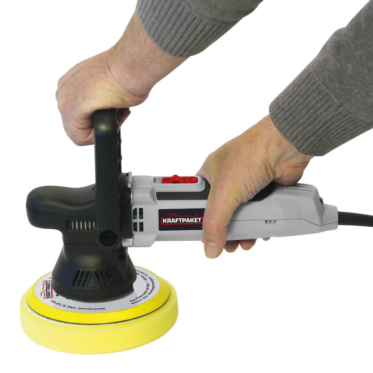 Dino KRAFTPAKET Exzenterpoliermaschine 230 V 650 W 1600 - 6400 U/min 125/150 mm 9mm Hub 640296 Exze
