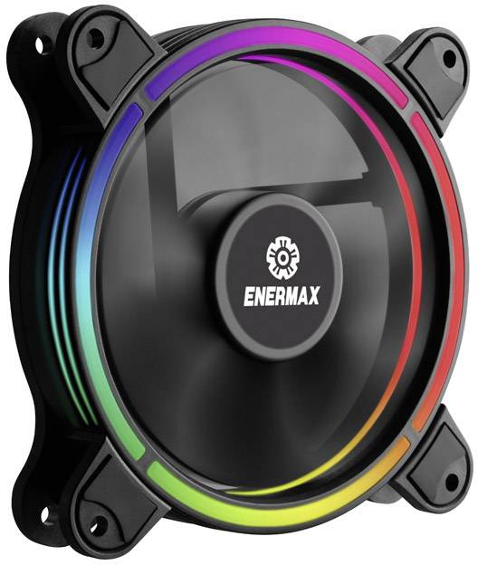 Enermax 6x Kit T.B. RGB PC-Gehäuse-Lüfter Schwarz, RGB (B x H x T) 120 x 120 x 25 mm inkl. LED-Beleuchtung