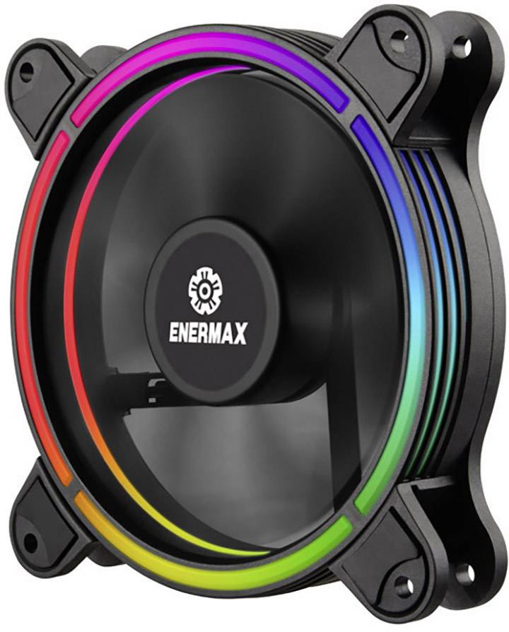 Enermax 6x Kit T.B. RGB PC-Gehäuse-Lüfter Schwarz, RGB (B x H x T) 120 x 120 x 25 mm inkl. LED-Beleuchtung
