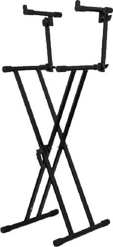 SK003 Keyboardständer Schwarz doppelstrebig