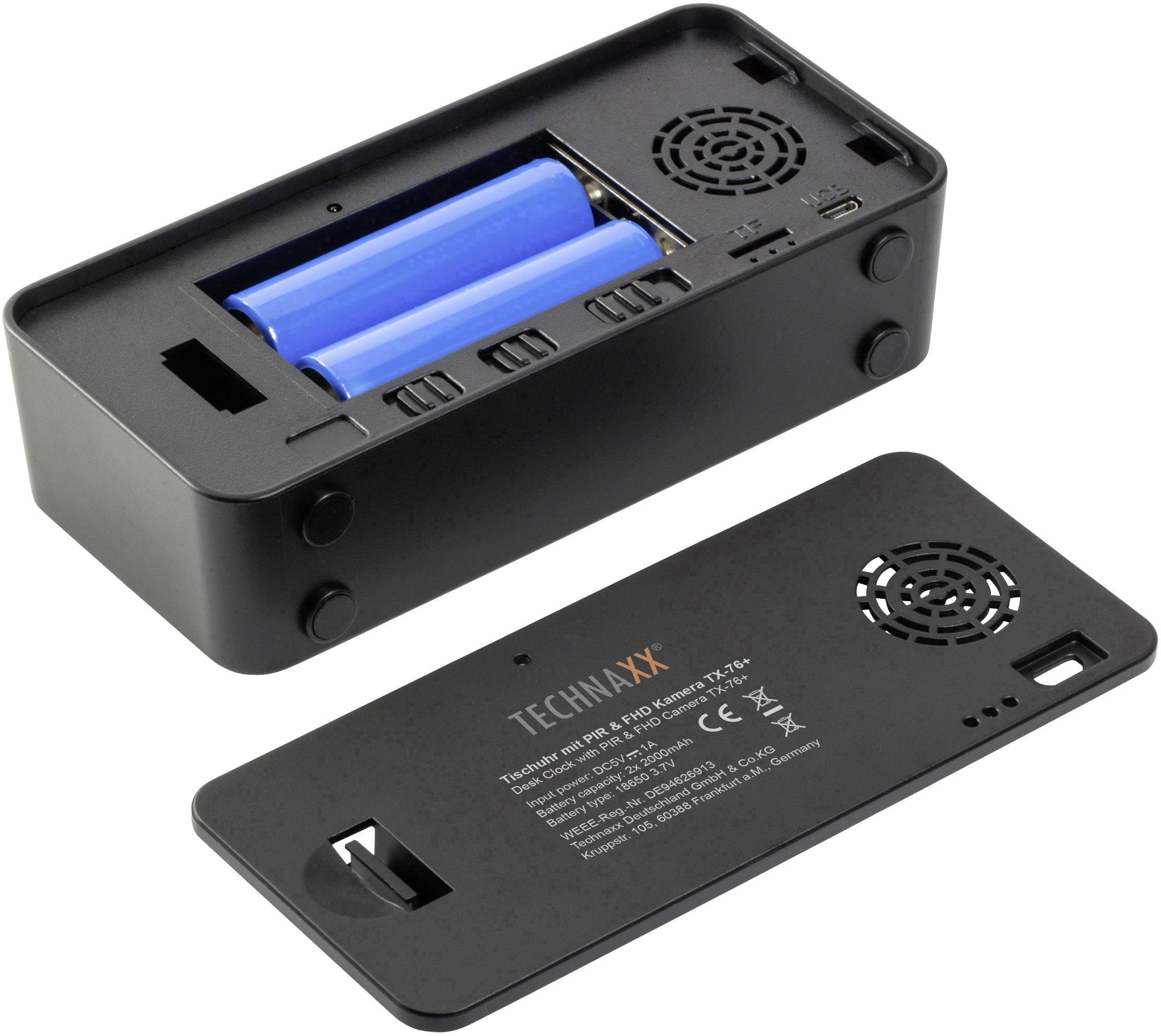 Technaxx 4800 Überwachungskamera in der Tischuhr 1920 x 1080 Pixel