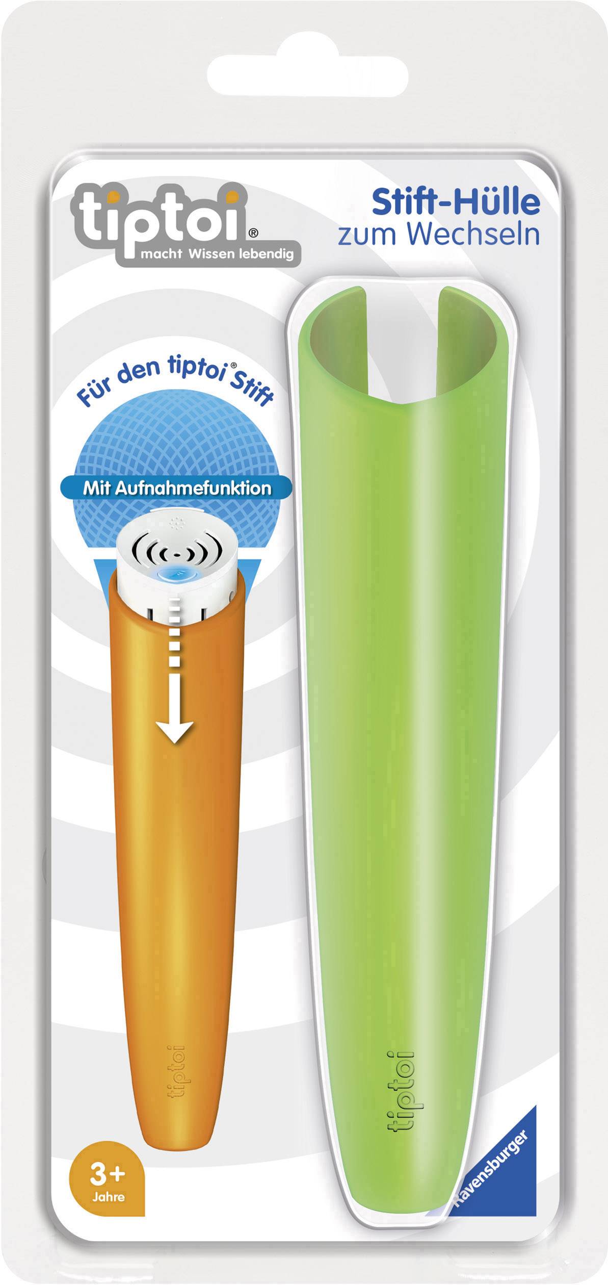 Ravensburger 00004 Stifthülle tiptoi® Stift mit Aufnahmefunktion grün
