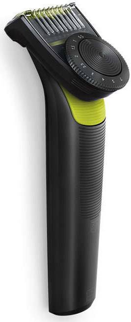 Philips Bodycare QP6505/21 OneBlade Pro Präzisions Trimmer, Bartschneider, Rasierer abwaschbar Schwarz, Grün, Silber