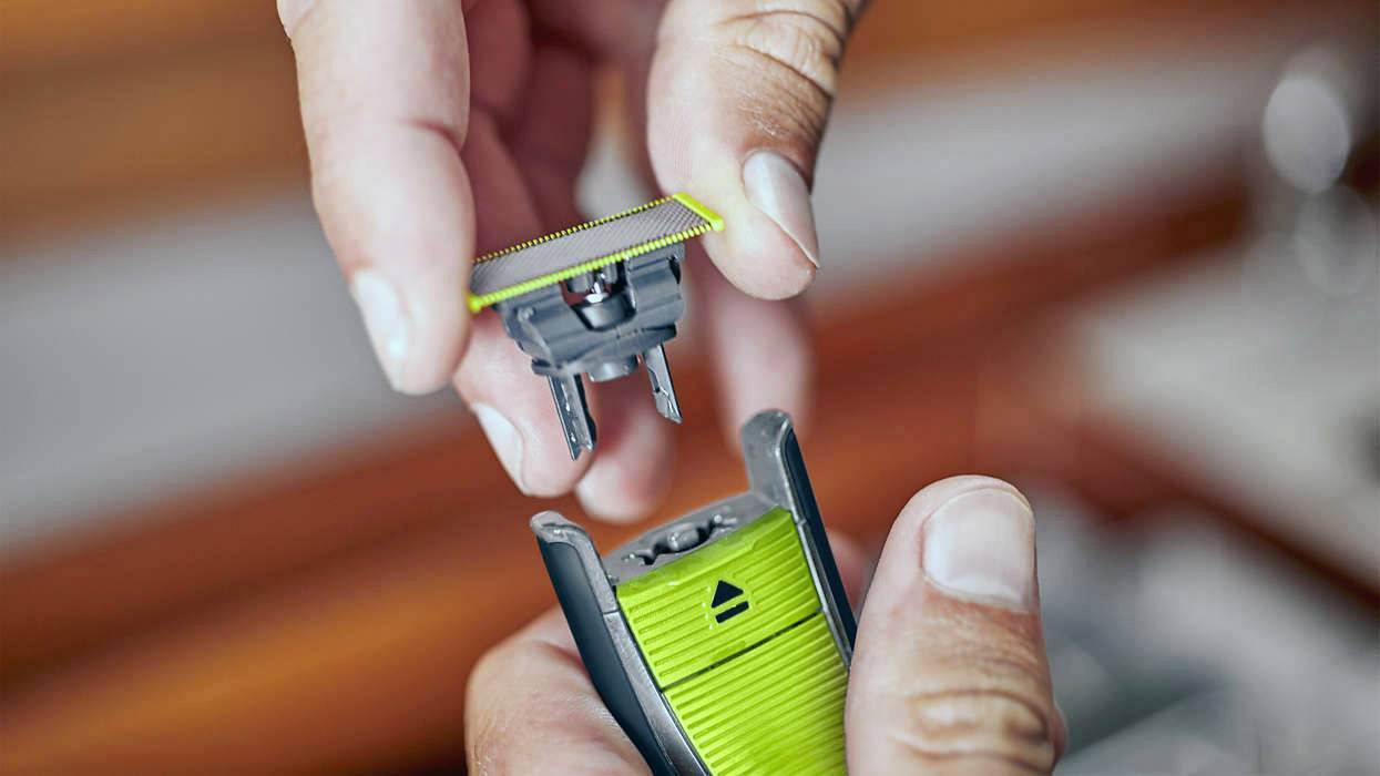 Philips Bodycare QP6505/21 OneBlade Pro Präzisions Trimmer, Bartschneider, Rasierer abwaschbar Schwarz, Grün, Silber