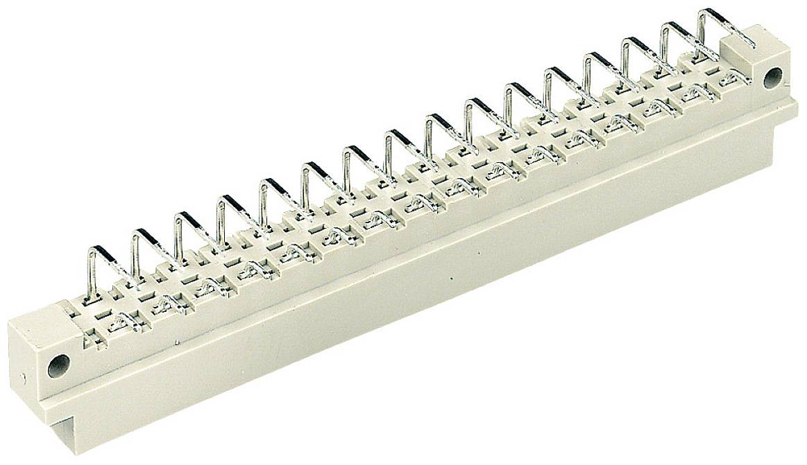 Ein weißer, rechteckiger Klemmenblock mit mehreren Metallkontakten. Er dient zur Verbindung elektrischer Leitungen.