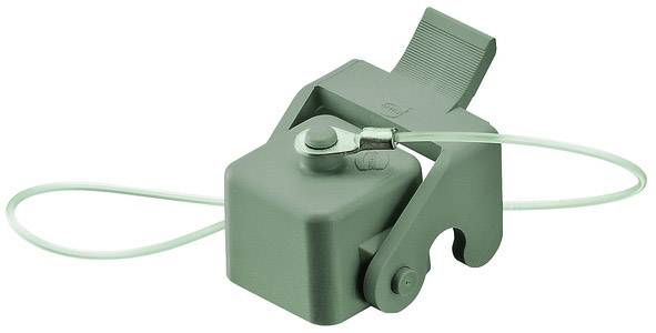 Grüner Absperrhahn mit Seilsicherung zur Verhinderung unbefugter Nutzung. Hauptsächlich in industriellen Anwendungen verwendet.