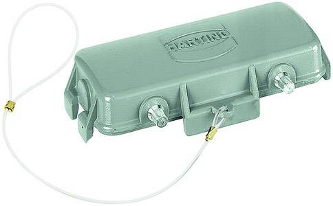 Grünes, rechteckiges Kunststoffgehäuse mit zwei Metallanschlüssen und einer Befestigungsschlaufe an der Seite.