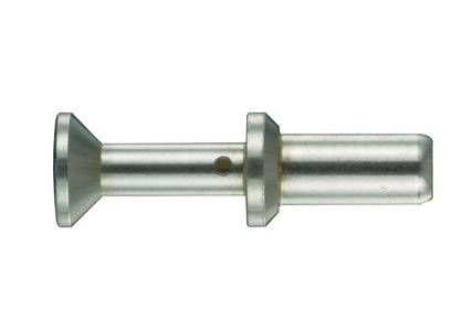 Metallischer Bolzen mit flacher Kopf- und Schaftteil, verwendet als Verbindungselement in mechanischen Anwendungen.