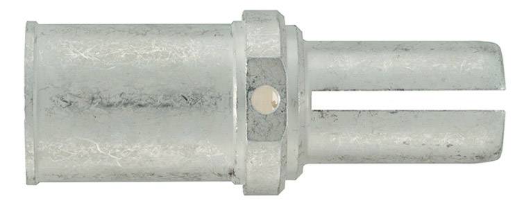 Nahaufnahme eines zylindrischen Metallverbinders.