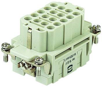 Mehrpoliger elektrischer Steckverbinder mit 16 Anschlussbuchsen, geeignet für industrielle Anwendungen. Hergestellt von ILME.