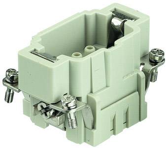 Elektrischer Steckanschluss mit Metallverschraubungen und Kunststoffgehäuse, geeignet für Industrieanwendungen.