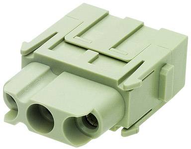 Grüner elektrischer Stecker mit zwei Anschlussöffnungen, kompakt und rechteckig, geeignet für industrielle Anwendungen und Verkabelung.