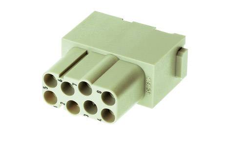 Ein sechspoliger Steckverbinder mit nummerierten Ports von eins bis sechs, verwendet für elektrische Verbindungen in Geräten.