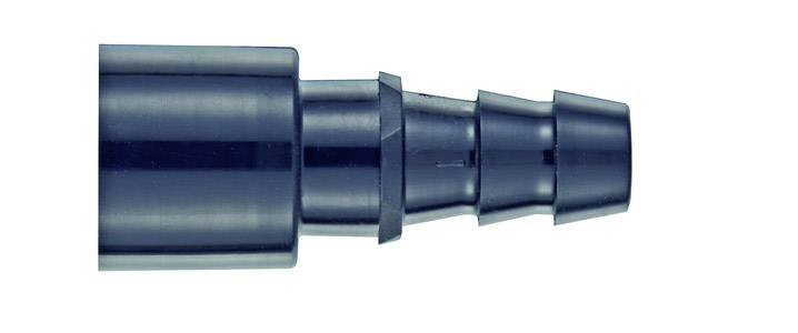 Schlauchadapter aus Kunststoff, bestehend aus mehreren konischen Sektionen, geeignet zum Anschließen unterschiedlicher Schlauchgrößen.
