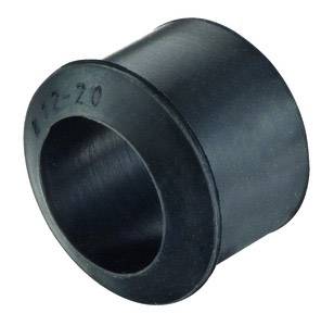 Ein schwarzer, zylindrischer Gummiring mit einer gestanzten Nummer auf der Seite. Wärendringen oder Maschinenteile eingesetzt.