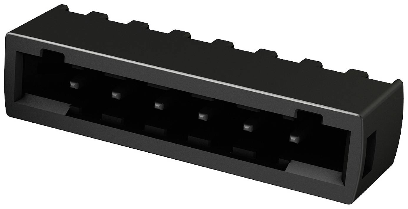 Eine schwarze RJ45-Buchse in Draufsicht, die für Ethernet-Verbindungen verwendet wird.