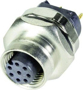Steckverbinder mit Metallgehäuse und mehreren Öffnungen für Pins, geeignet für elektronische Verbindungen.