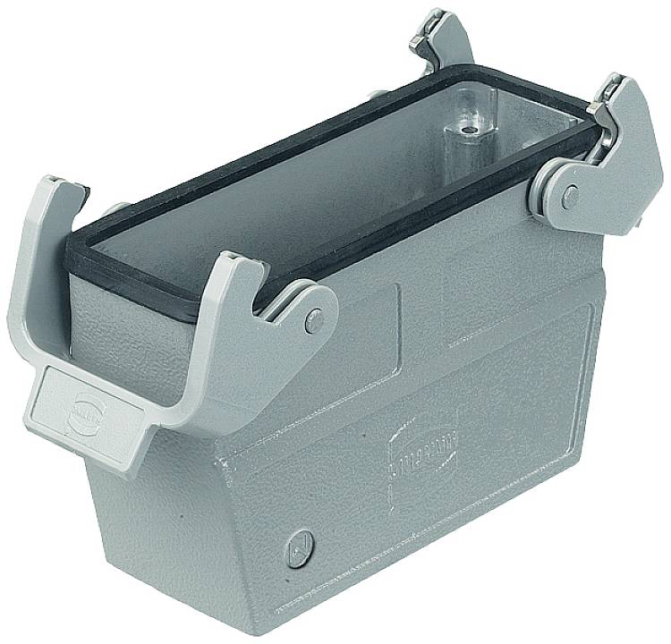 HARTING Han 24B Kupplungsgehäuse hoch, 1xM40 gerader Kabelabgang, mit 2 Querbügeln Verschraubung M40 Klemmbereich
