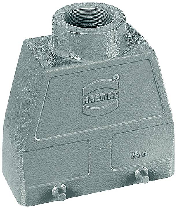 HARTING Han 24B Tüllengehäuse hoch, 1xPG29 gerader Kabelabgang, für 2 Bügel (am Unterteil) Verschraubung PG29