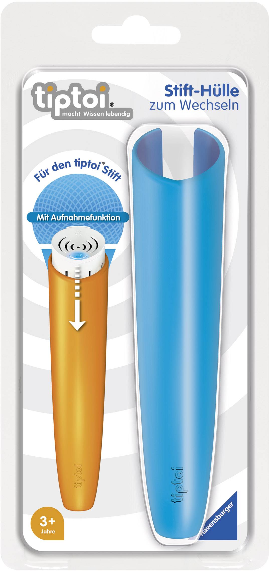 Ravensburger 00002 Stifthülle tiptoi® Stift mit Aufnahmefunktion blau