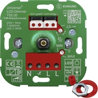Ehmann 5500x0000 Universal-Dimmer Geeignet für Leuchtmittel: LED-Lampe, Halogenlampe, Glühlampe, Fi Ehmann 5500x0000 Universal-Dimmer Geeignet für Leuchtmittel: LED-Lampe, Halogenlampe, Glühlampe, Fi