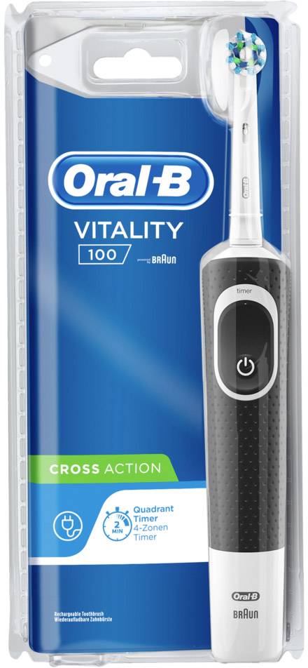 Oral-B Vitality 100 CrossAction black CLS 80312499 Elektrische Zahnbürste Rotierend/Oszilierend Schwarz