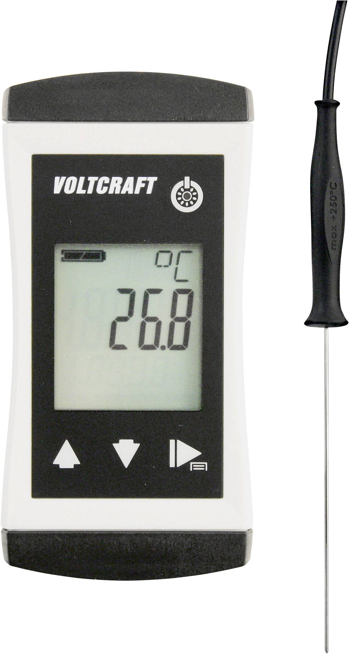 VOLTCRAFT PTM 100 + TPT-205 Temperatur-Messgerät kalibriert (DAkkS-akkreditiertes Labor) -200 - 450°C Fühler-Typ Pt1000 IP65