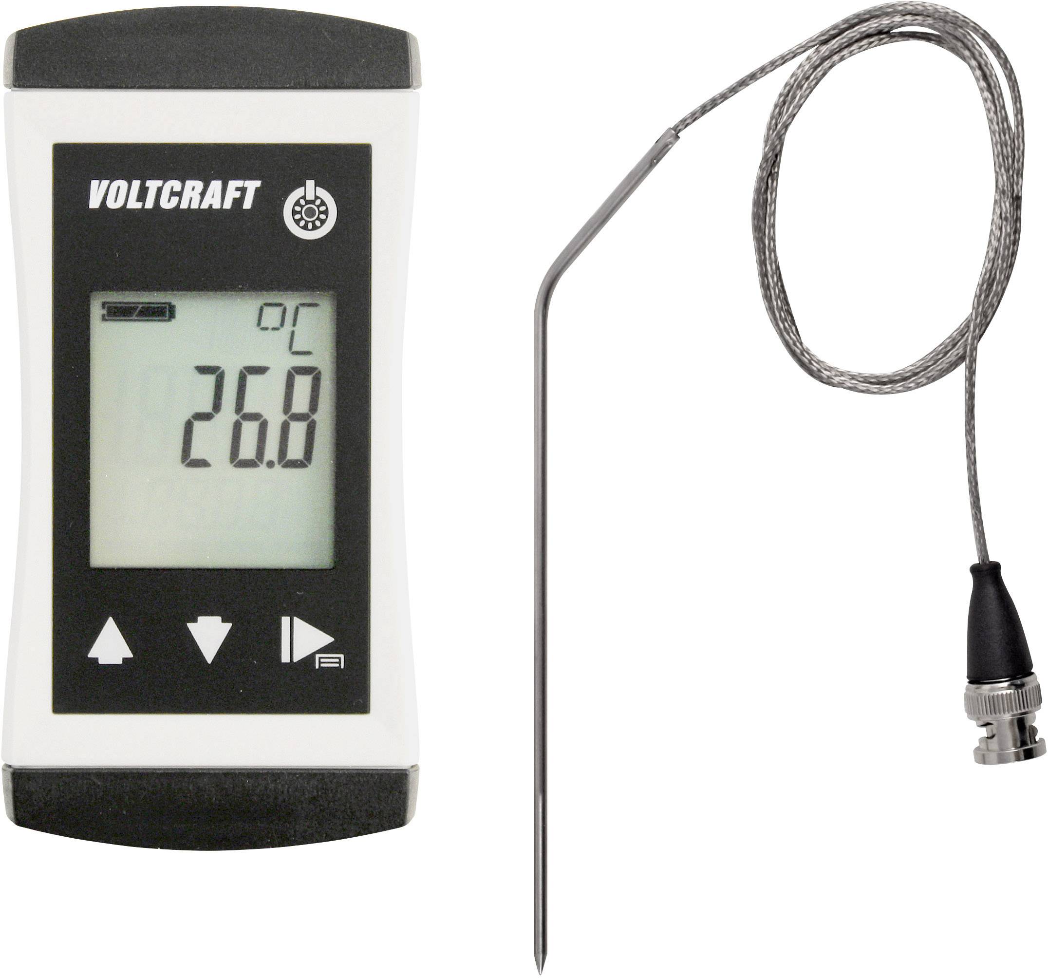 VOLTCRAFT PTM 100 + TPT-209 Temperatur-Messgerät kalibriert (DAkkS-akkreditiertes Labor) -200 - 450°C Fühler-Typ Pt1000 IP65