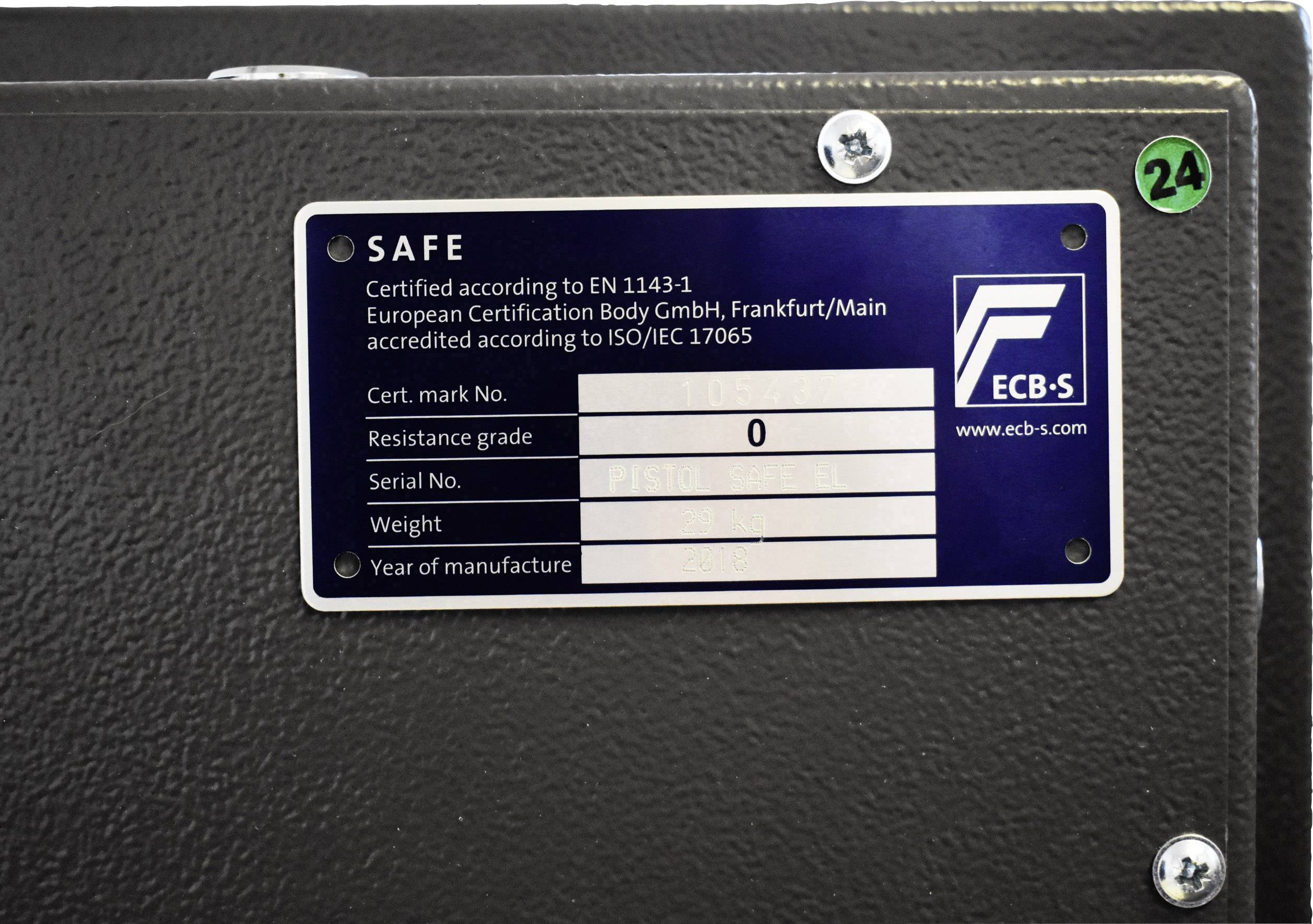 Phoenix RIGEL KW PS8031E Pistolentresor Hochsicherheitsschloss, elektronisch