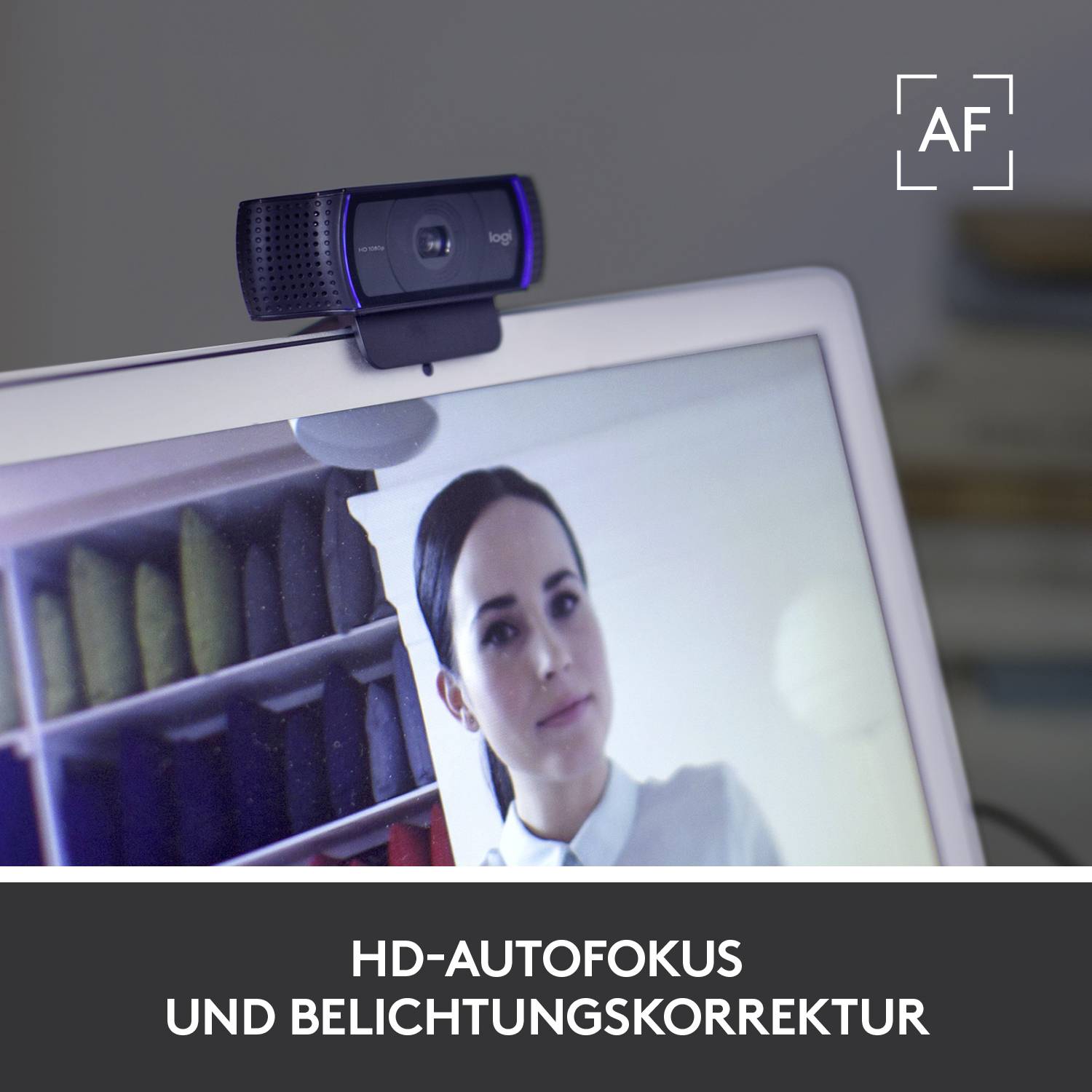 Logitech C920s HD Pro Full HD-Webcam 1920 x 1080 Pixel, 1280 x 720 Pixel Klemm-Halterung