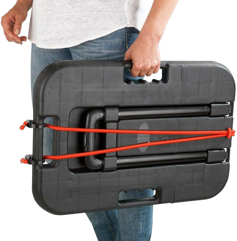 Wenko 88060500 Transport-Profi Transportwagen Stahl, Thermoplastischer Kunststoff, Polypropylen Schwarz, Silber