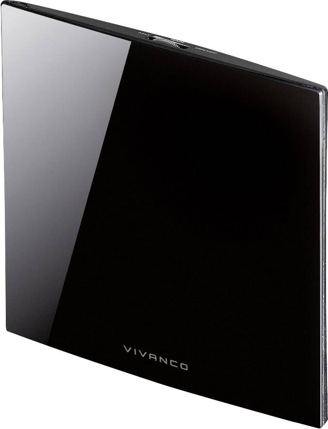 Vivanco TVA 4050 Aktive DVB-T/T2 Flachantenne Innenbereich Schwarz